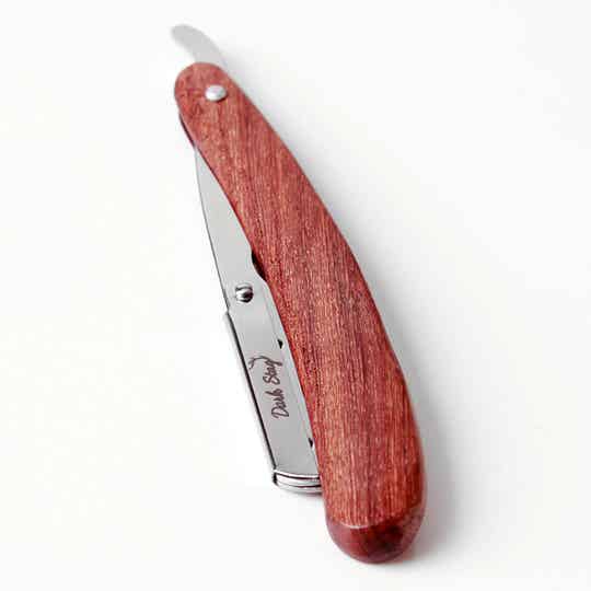 DarkStag Scheermes met houten handvat (shavette)
