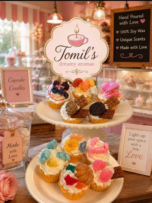 Delicious delightful candle cakes