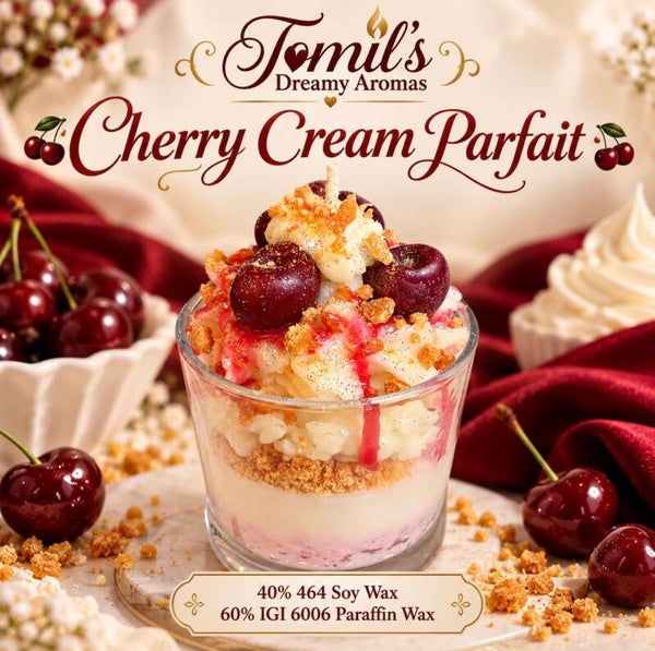 Cherry cream parfait