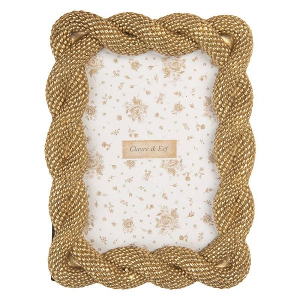 Clayre & Eef Fotolijst 10x15 cm Goudkleurig Kunststof