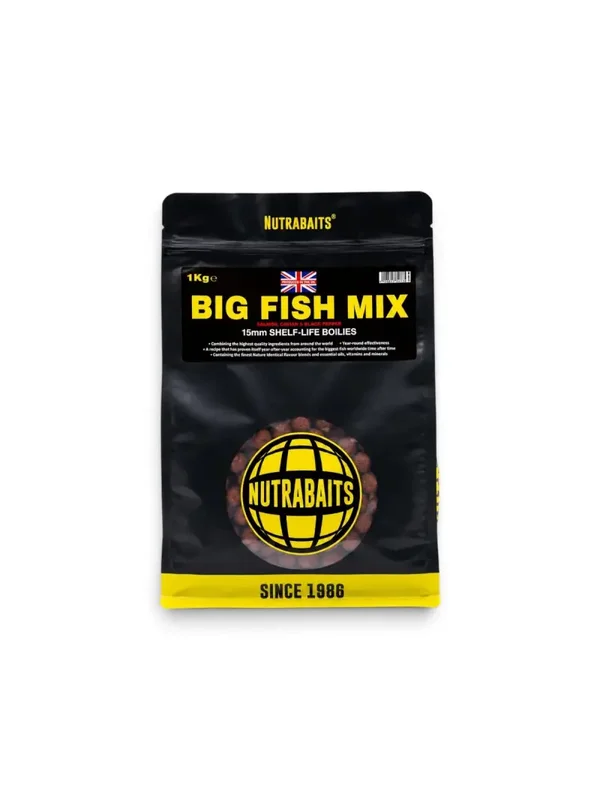 NutraBaits Big Fish Mix 12mm Boilies (1kg)