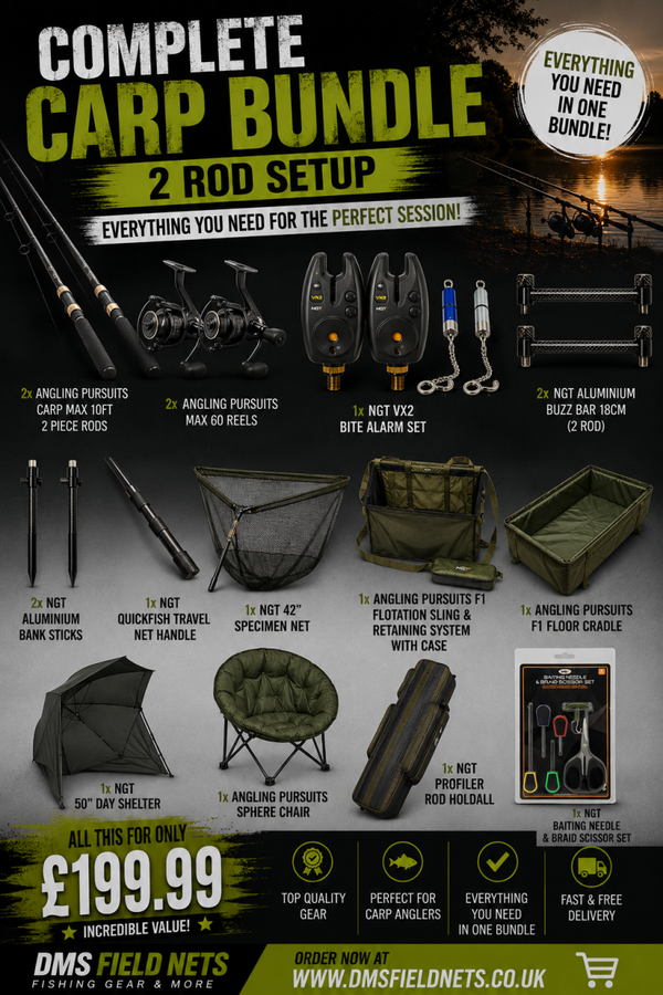 Complete Carp Bundle – 2 Rod Starter Kit