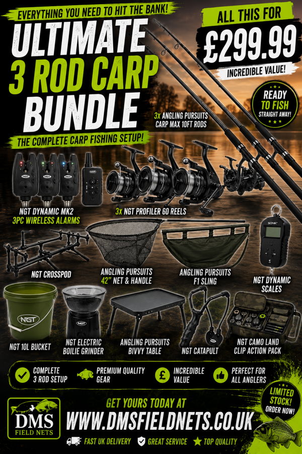 Ultimate 3 Rod Carp Fishing Bundle