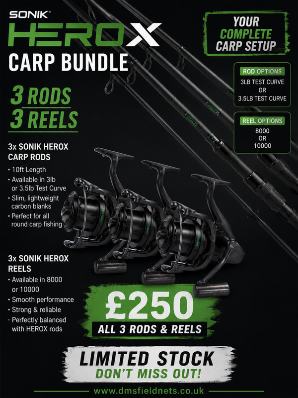 Sonik HeroX 3 Rod Carp Bundle