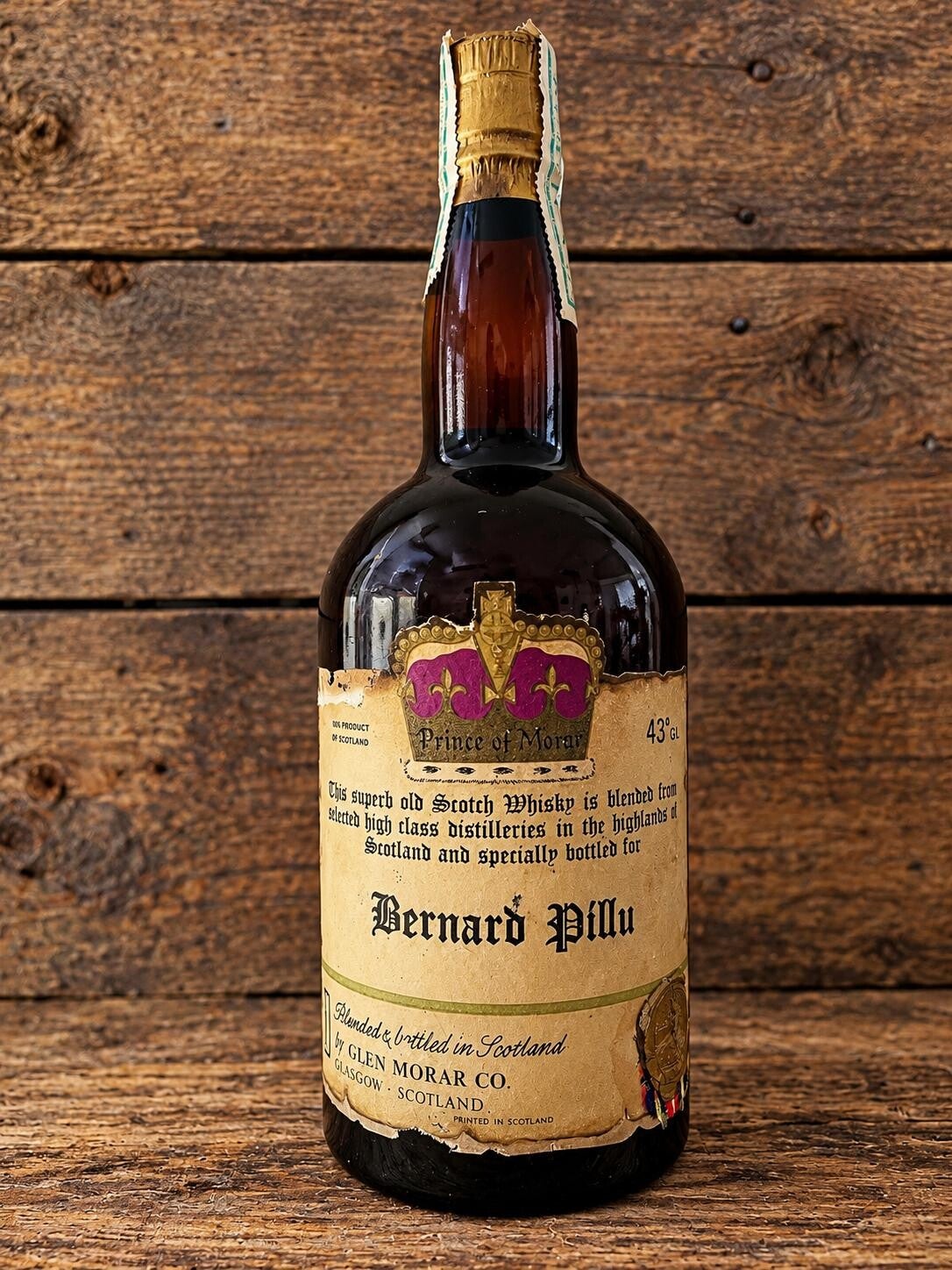 Prince of Morar Bernard Pillu 1970s 75cl. 43%
