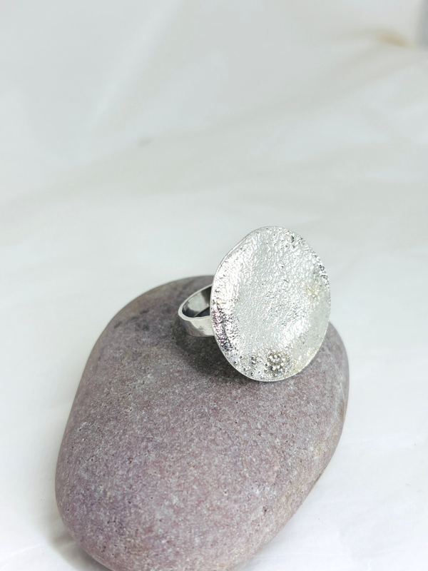 Moon -ring zilver (maat 57-58)