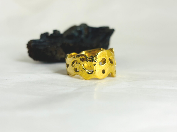 Isae ring verguld (maat 55)