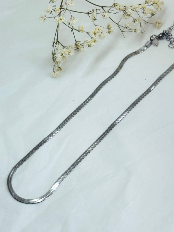 snake ketting zilverkleur