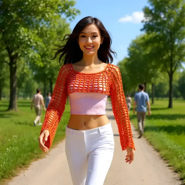 Crop top Naranja