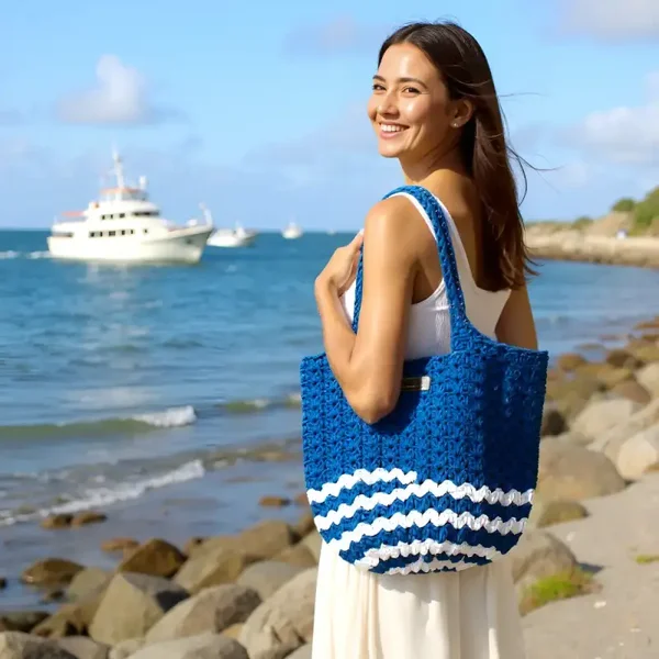 Sac de plage La marine est là
