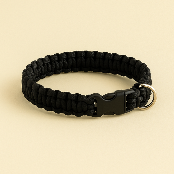 Handmade Paracord Black Collars