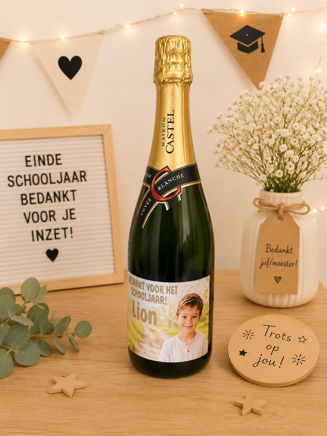 Gepersonaliseerde fles met foto