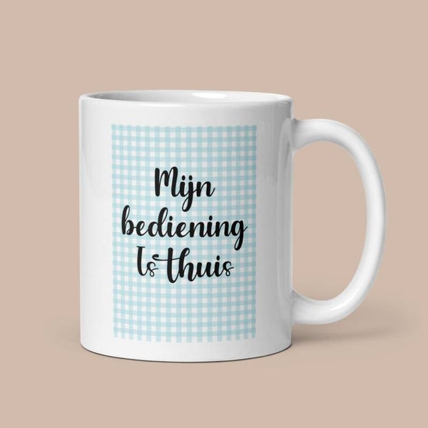 Christelijke mok blauw "Mijn bediening is thuis" - Cadeau voor Christelijke thuisblijfmoeders