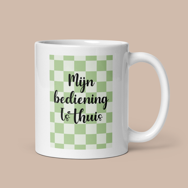 Christelijke mok groen "Mijn bediening is thuis" - Cadeau voor Christelijke thuisblijfmoeders