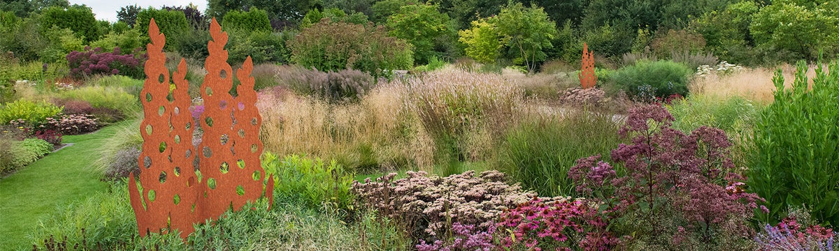 tuinornament in cortenstaal 4mm hoogte 150cm.