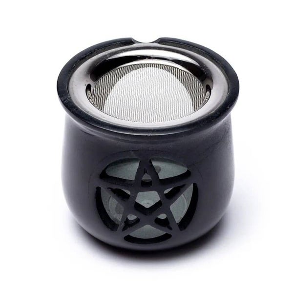 Räuchergefäss Pentagramm schwarz