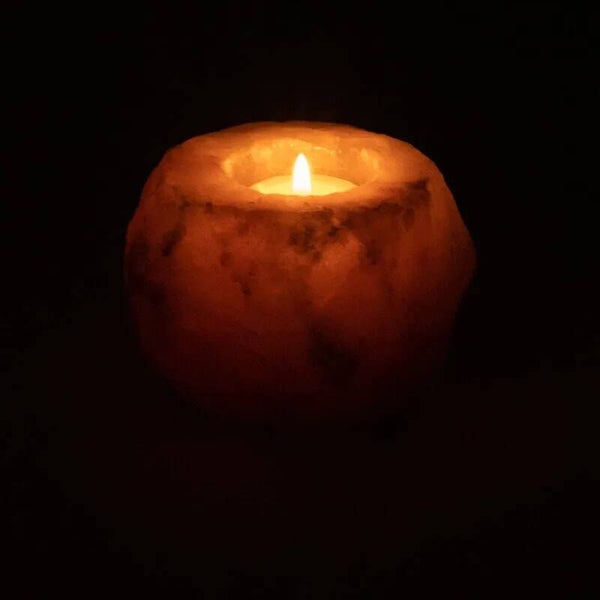 Teelichthalter Salzkristall