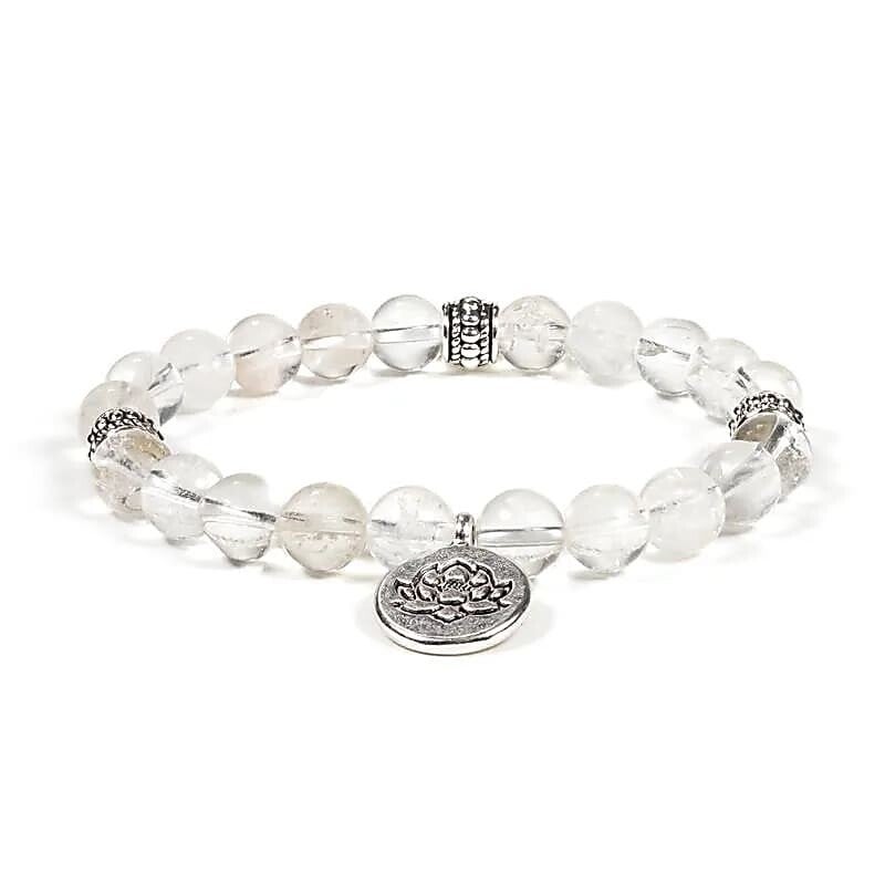 Mala Armband Bergkristall Lotus