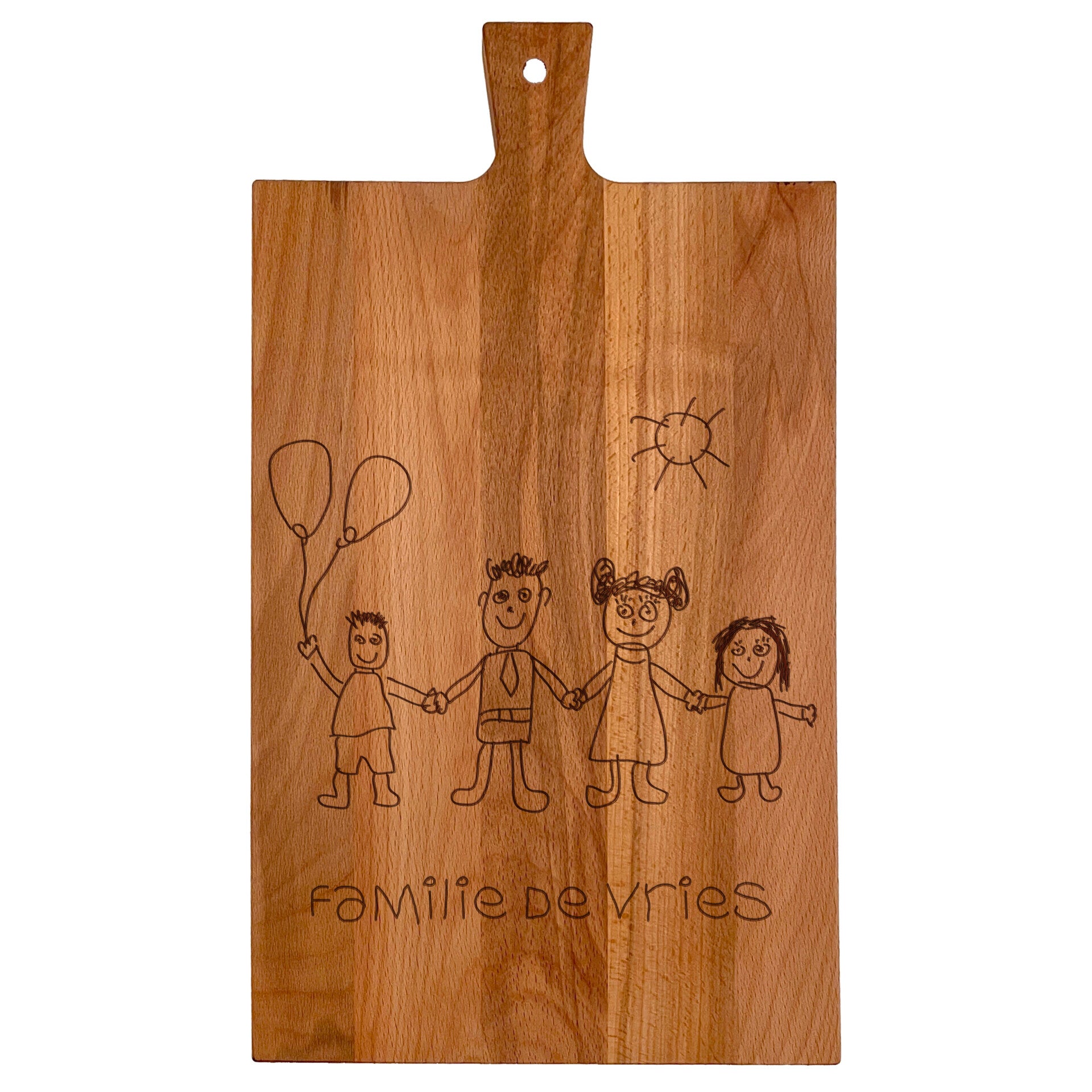 BORRELPLANK | HOUT | EIGEN TEKENING