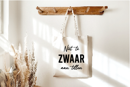 Katoenen tas met bedrukking