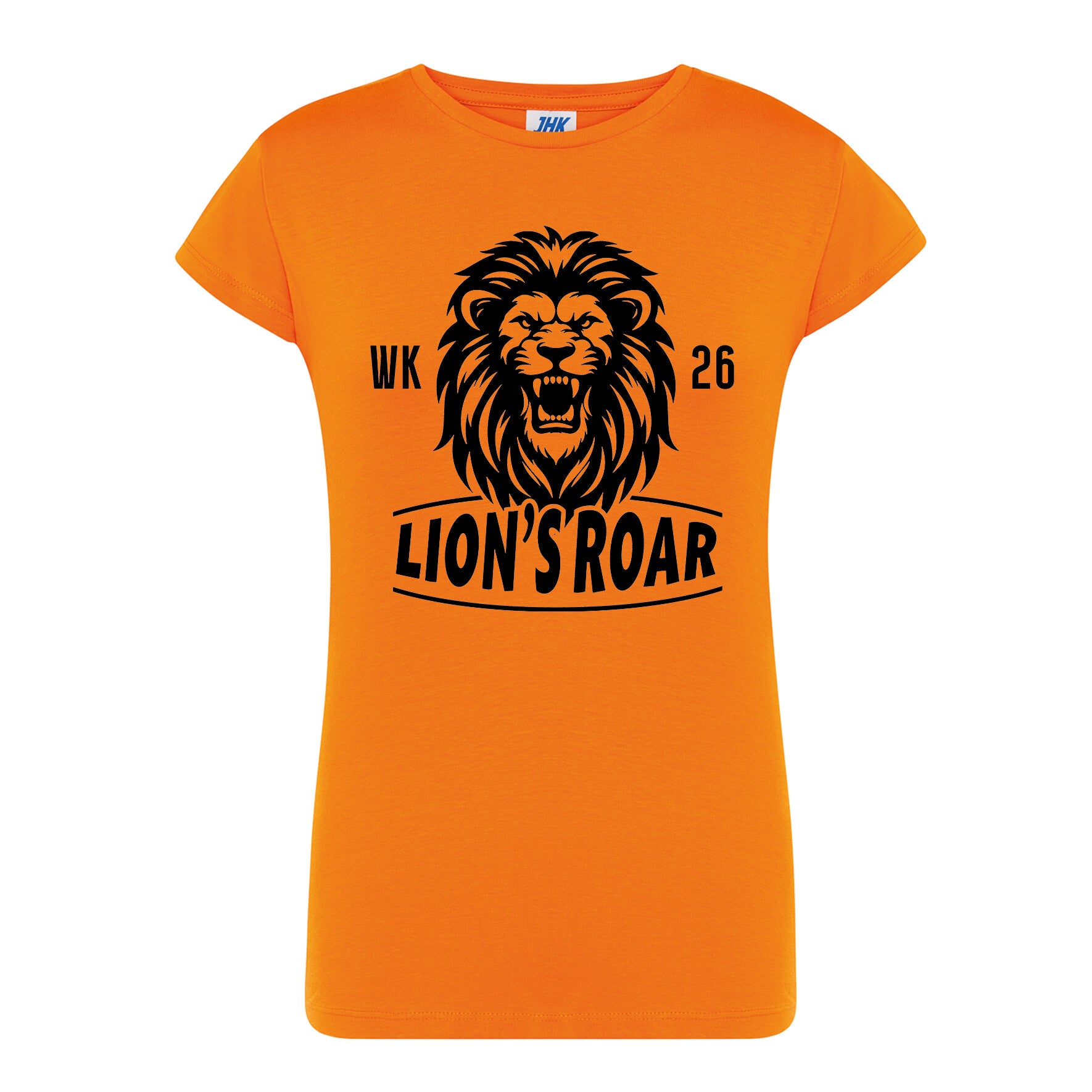 T-SHIRT | DAMES | ORANJE | WK LEEUW OPDRUK