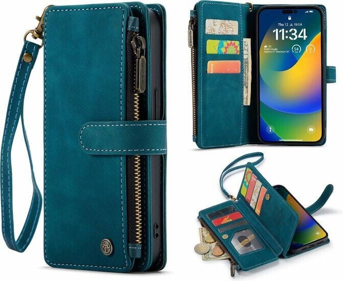 CaseMania - Wallet Case - iPhone 12 Pro Max - Groen
