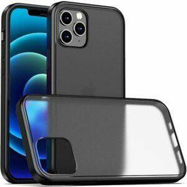Mat Armor Case Zwart - Transparant - iPhone 14 Pro Max