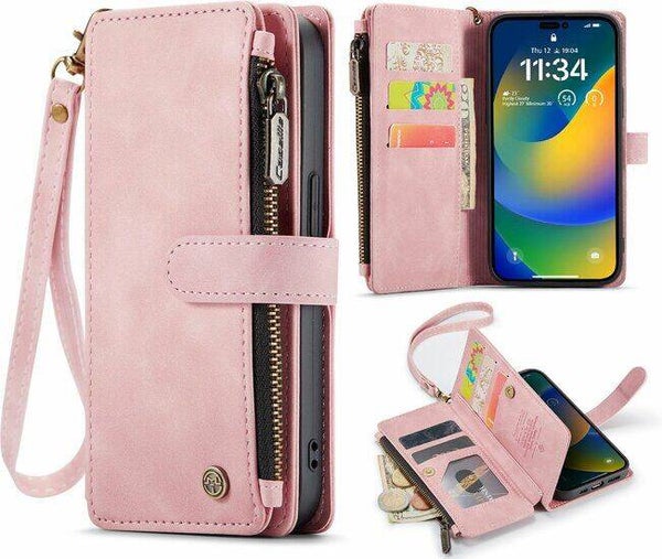 CaseMania - Wallet Case - iPhone 12 Pro - Roze