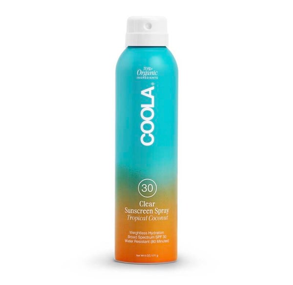 COOLA Clear Sunscreen Spray SPF30 Tropical Coconut 177ml