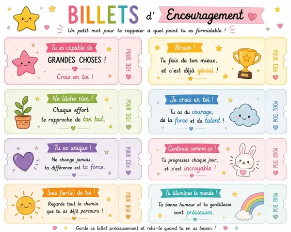 Billets d'encouragement