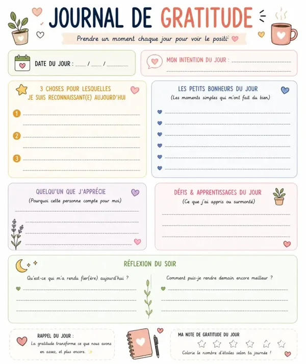 Journal de gratitude