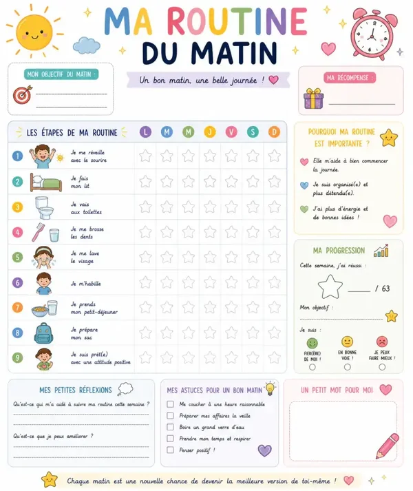 Ma routine du matin
