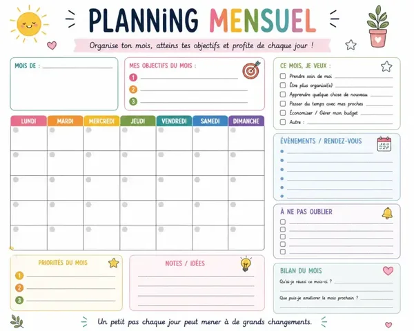 Planning mensuel