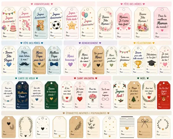 Etiquettes cadeaux