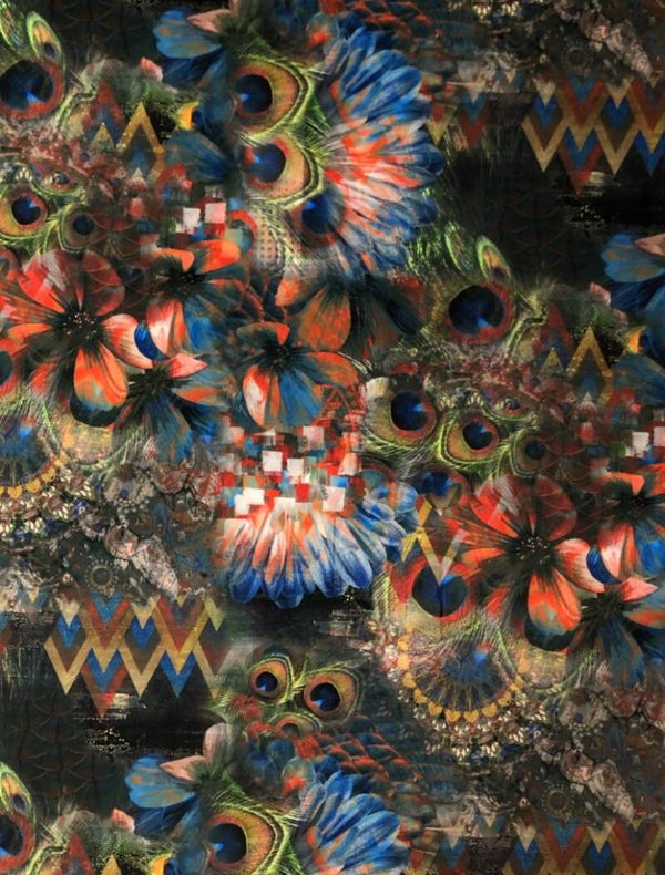 Velvet stof doris 140 cm hoog / breed