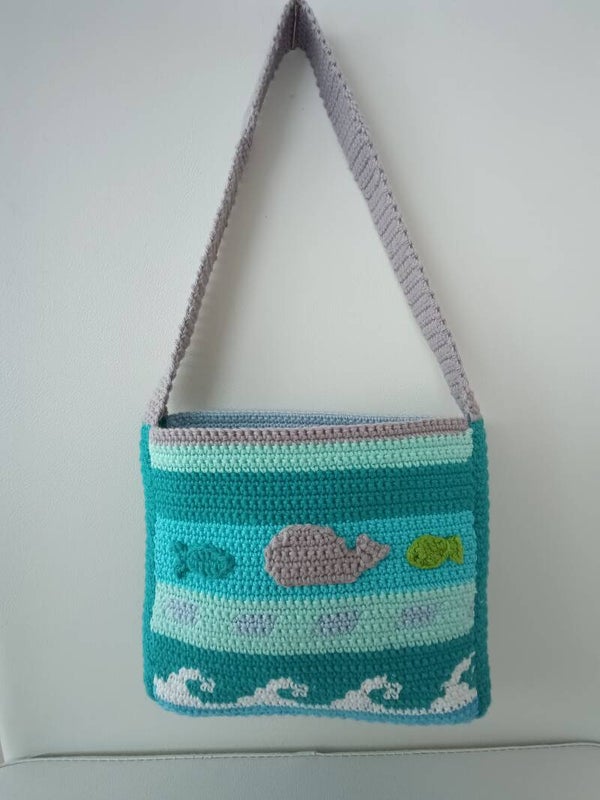 Kinder Häkeltasche Handarbeit/Bolsita de ganchillo para nenas