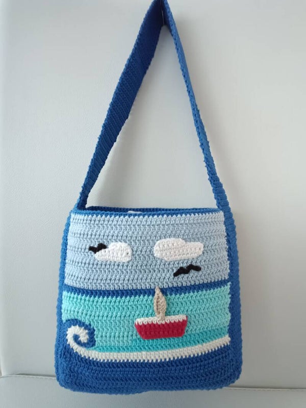 Kinder Häkeltasche Handarbeit/Bolsita de ganchillo para nenas