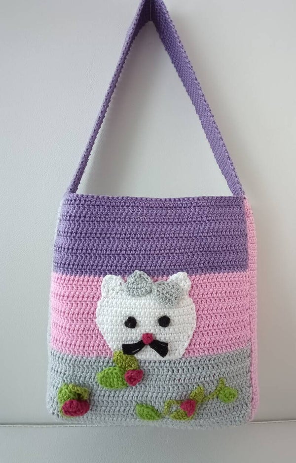 Kinder Häkeltasche Handarbeit/Bolsita de ganchillo para nenas