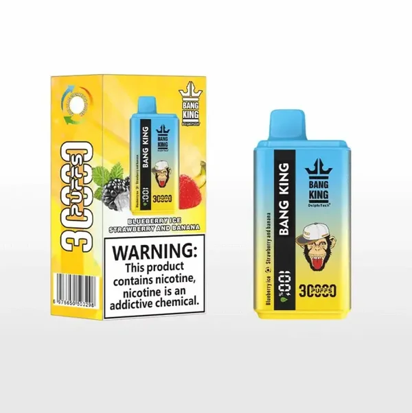 Bang King 30000 30k Puffs Double Taste Vape Blueberrry Ice & Strawberry Banana