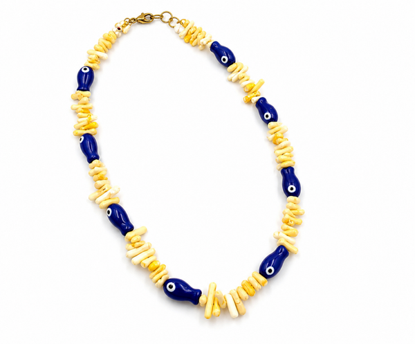 the yellfis necklace