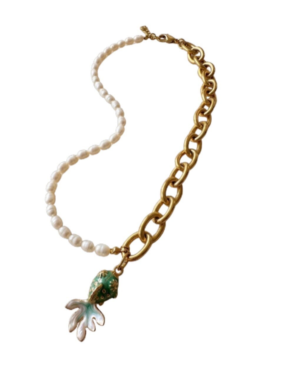 the fish blue necklace