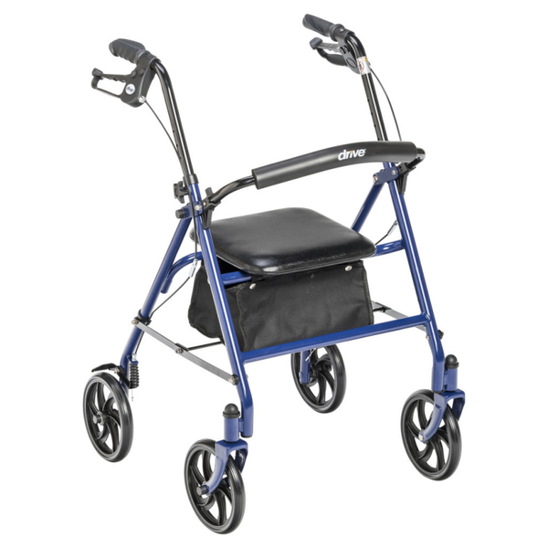 Déambulateur robuste à 4 roues avec roulettes de 7,5 pouces