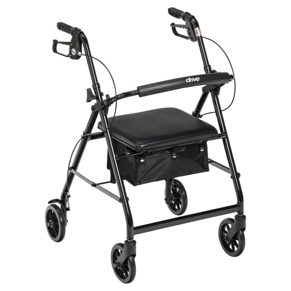 Déambulateur en aluminium, roulettes de 6 pouces