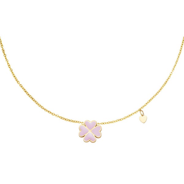 Pink Clover Necklace