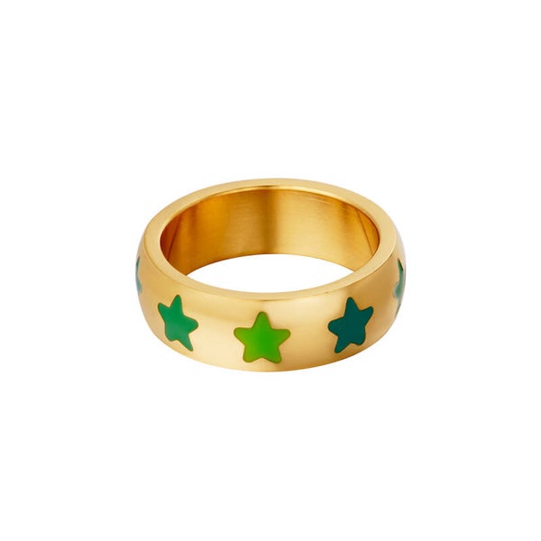 Stars Ring Green