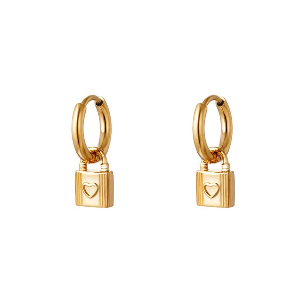 Heart Lock Earrings