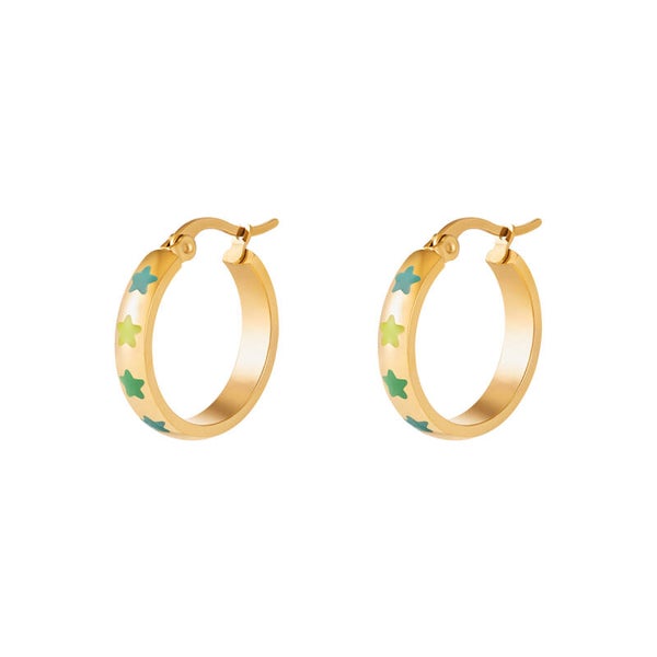 Star Earrings green