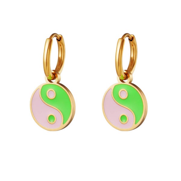 Yin Yang Earrings Colorful