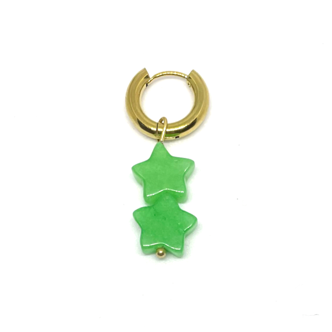 Green Stars One piece Earrings