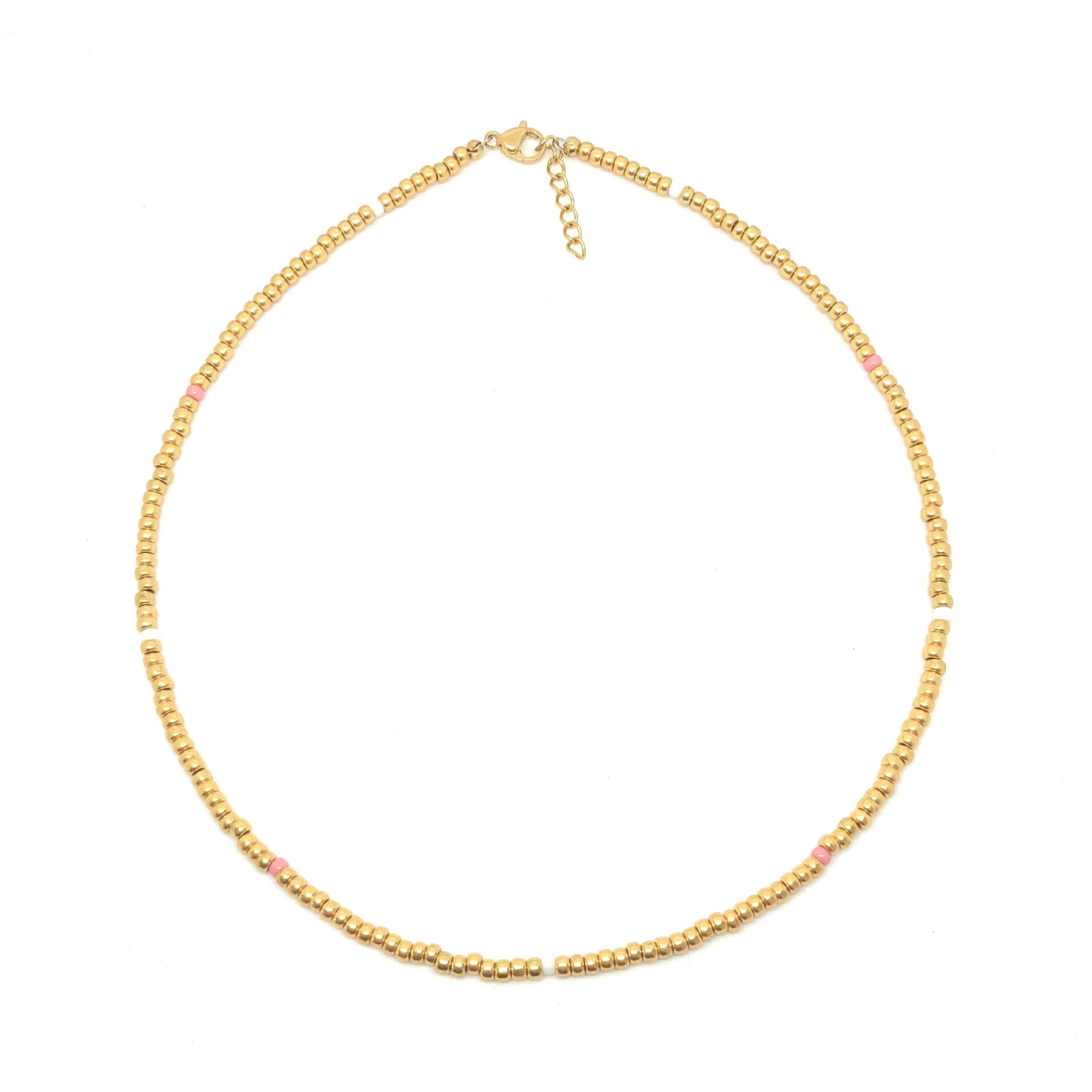 Gold/Pink/White Necklace